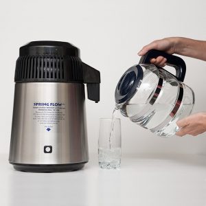 Spring Flow Water Distiller with Glass Jug 100% pure water no matter where the water is supplied from available at Aqua One Australia