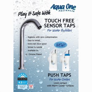 Touch Free Sensor Tap available in Chrome, Matt Black and Gold at Aqua One Australia, Brisbane