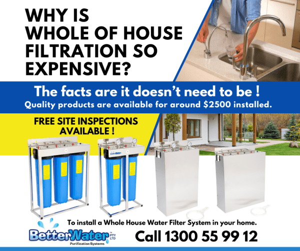 Why is whole of house water filtration so expensive. The facts are it does not need to be.