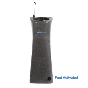 Foot activated water bubbler by Better Water, Redlands. Fill up your water bottle without touching the tap.